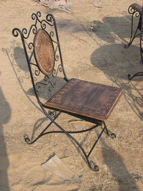 Iron Wooden Chair