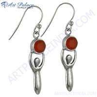Party Wear Red Onyx Earrings