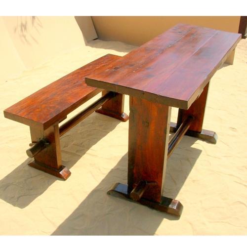 Flat Dining Table - Sheesham Wood, 48x24x30 inches | Handcrafted, Durable, Space Saving, Contemporary Style