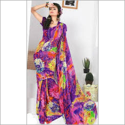 Chiffon Print Saree