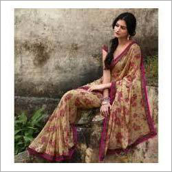 Moss Print Saree