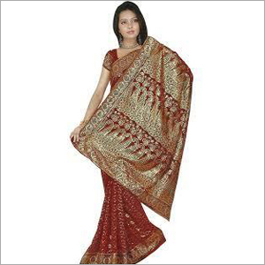 Zari Embroidered Sarees - Silk, 5.5 Yards, Maroon | Elegant Embroidery, Fine Fabrics, Perfect Finish