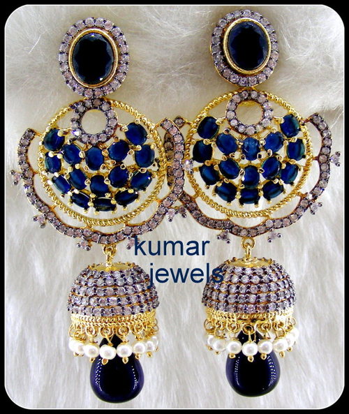 Antique Blue Sapphire Earring
