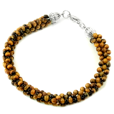 Tiger Eye SIlver Beads