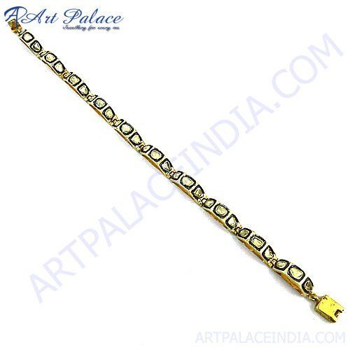 Gold Plated Silver Diamond Bracelet