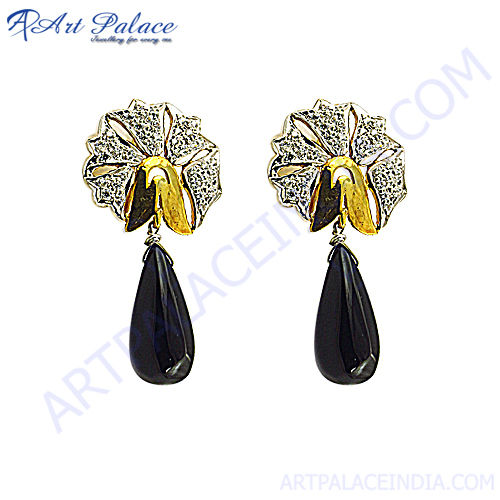 Fashion Design Black Onyx Silver Jewelry