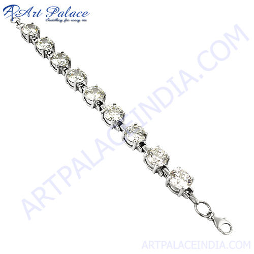 Silver Cz Bracelet