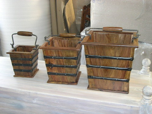 Wood Baskets Bathroom