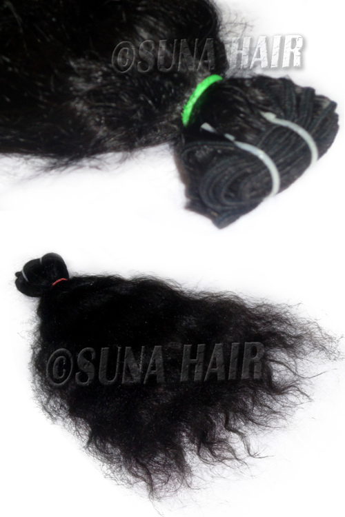 Amazing quality silky curly hair machine weft no synthetic hair ex