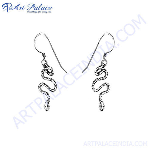 Latest Snake Style Silver Earring