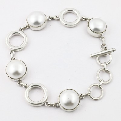 Fancy Indian Ethnic Silver Bracelet