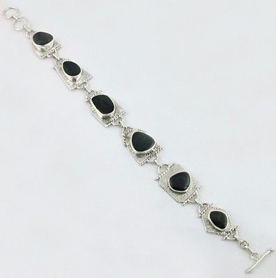 Sansationl Tourmaline Silver Bracelate