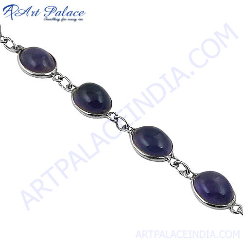 Blue African Amethyst Bracelet