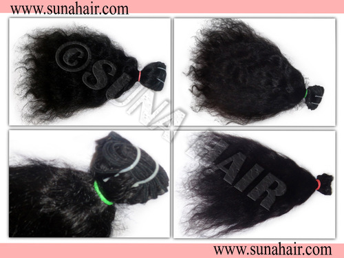 Tangle free natural natural silky curly beautiful human hair