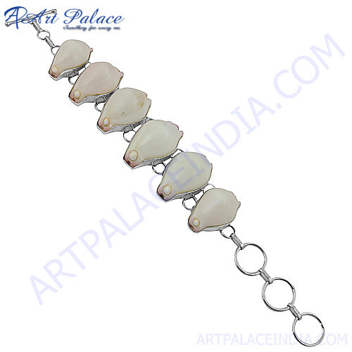 White Corry Silver Bracelet