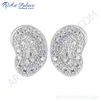 Amazing Cubic Zirconia Silver Earring 