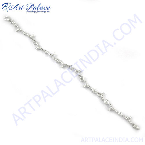 Most fashionable Design Cz Silver Bracelet