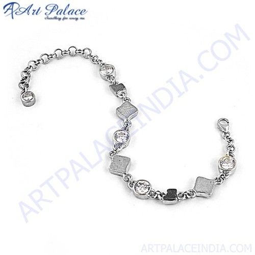 Cubic Zirconia Silver Bracelet