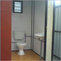 Commercial Portable Toilet - G.I Sheet, 4x4x8.6 ft, White | Modular, Galvanized, Rugged, Low Maintenance, Convenient