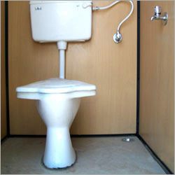 Mobile Toilet - Pvc, 120 Liters, Grey, Square Shape | Durable Finish, Termite Resistance, Easy Installation, Modular Built