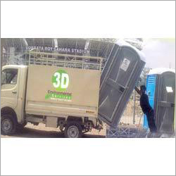 FRP Mobile Toilets - PVC Material, 120L Tank, Grey, Square | Modular, Easy Clean, Durable Finish, Sturdy, Simple Install