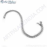 Silver Plated Cubic Zirconia Bracelet