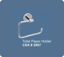 Conti Deluxe Paper Holder - Stainless Steel, 10x8x5 cm, Chrome Finish | Wall-Mounted, Easy Installation, Space Saving