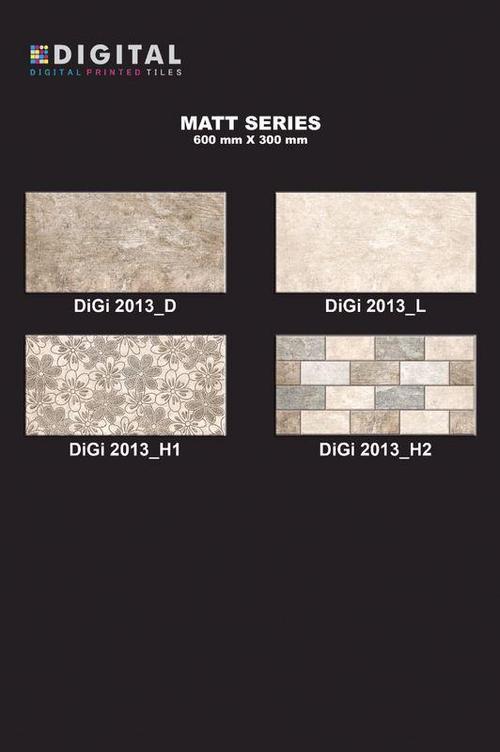 Ceramic Printed Bathroom Tiles / 600mmx300mm Thickness: 8-10 Millimeter (Mm)