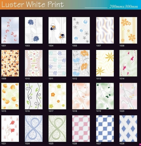 Lustre White Ceramic Wall Tiles