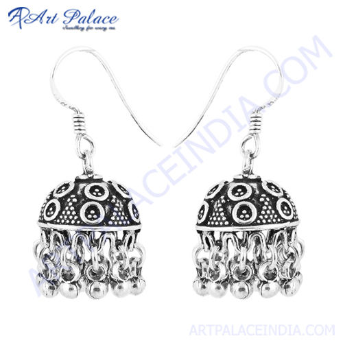 Indian Design Silver Earring