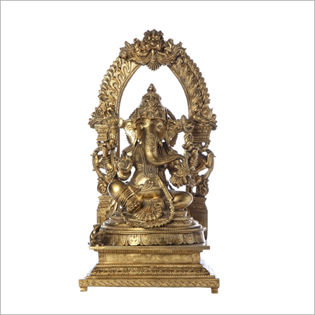Bronze Ganesha Statue With Arch