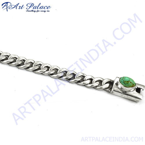 Green Terquoise Silver Bracelet
