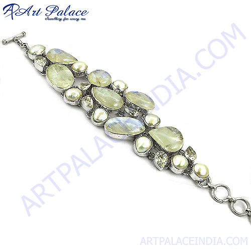 Exclusive Multi Stone Silver Bracelet