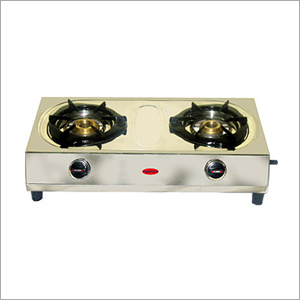 Supercook Premium Plus SS Double Burner - Stainless Steel, 1608/2064 kcal/hr | Brass Burners, Removable Trays, Easy Cleaning, Economical