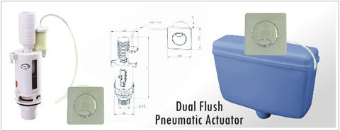 PNEUMATIC DUAL FLUSH 