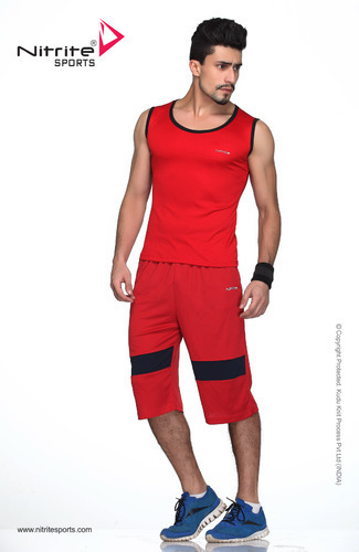 Cut and Sew Sleeveless - Polyester, S-XXL, 28 Inches, Red | Moisture-Wicking, Breathable Fabric, Comfortable Fit, Durable, Easy to Wash