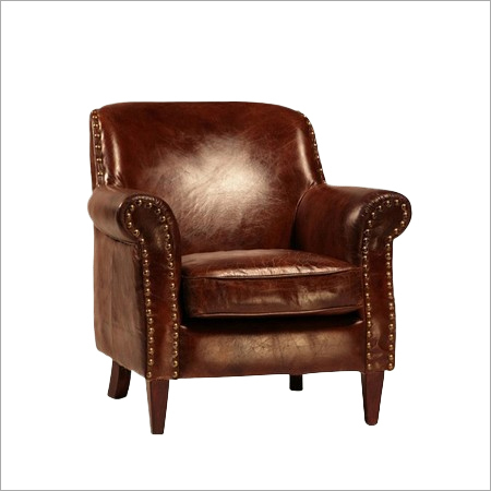 Aged Leather Club Chair By FURNITURE CONCEPTS
