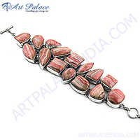 Red Rhodochrosite Gemstone Bracelet