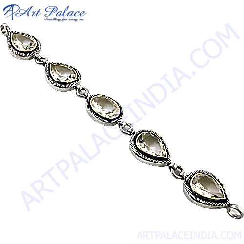 Unique Fashion Crystal Silver Bracelet 