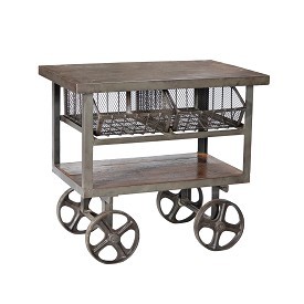 Industrial Iron Media Console