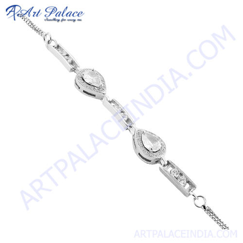 New Extra Shine CZ Silver Bracelet