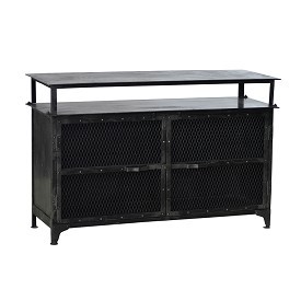 Industrial Iron Sideboard and Media Cabinet