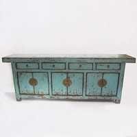 Distressed Turquoise Sideboard