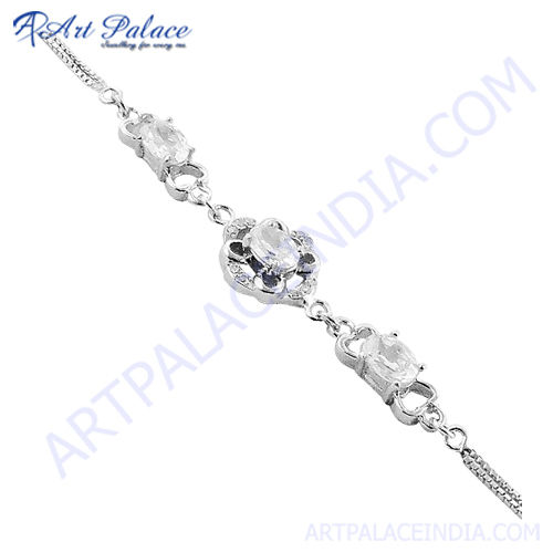 New Arrival Cz Silver Bracelet