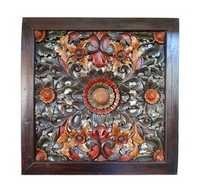 Square Carved Teak Ceiling Panel