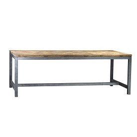 Reclaimed Wood ad Iron Industrial Table