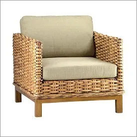 Woven Wicker Arm Chair