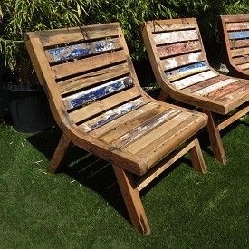 Reclaimed Boat Wood Lounge Chair