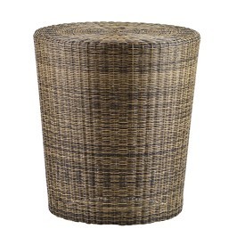 Woven Fiber Patio Stool and Side Table