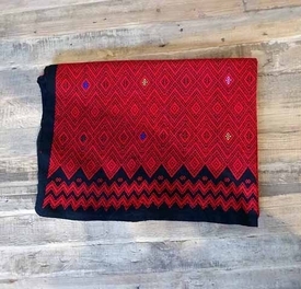 Antique Burmese Wool Stitched Kachin Fabric